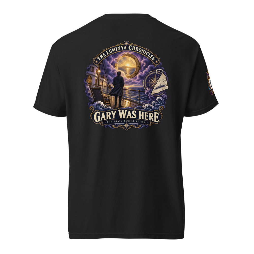 LumiNya Chronicles | Gary Was Here Graphic Tee - Comfort Colors — Black — Back
